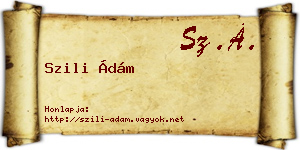 Szili Ádám névjegykártya
